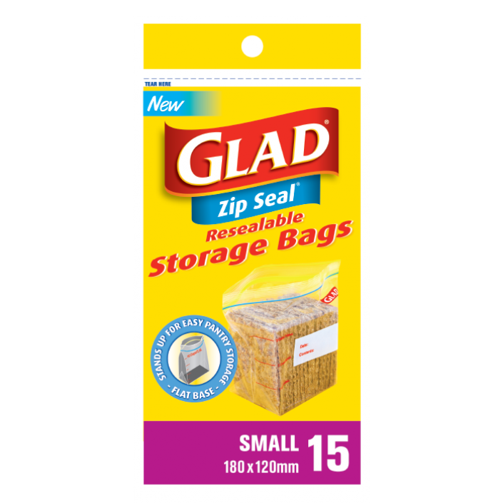 Glad Zip Seal® Small 15 – 180mm x 120mm