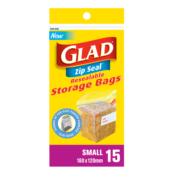 Glad Zip Seal® Small 15 – 180mm x 120mm