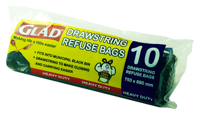 Glad® Tidy Bin range Drawstring Refuse Bags – 750mm x 890mm