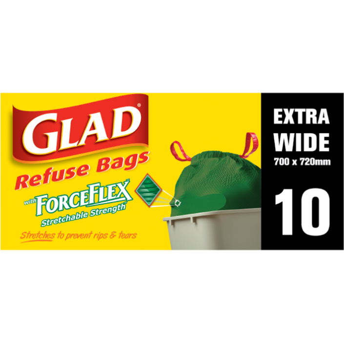 Glad® ForceFlex™ Stretchable Strength® range with Glad® Swingbin Extra Wide – 700mm x 720mm