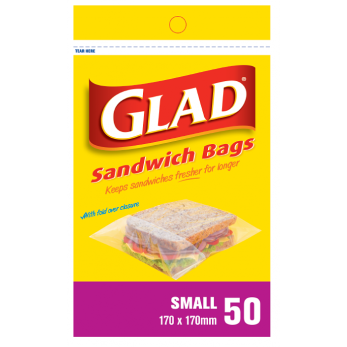 Glad® Sandwich Bag Small 50’s – 170mm x 170mm