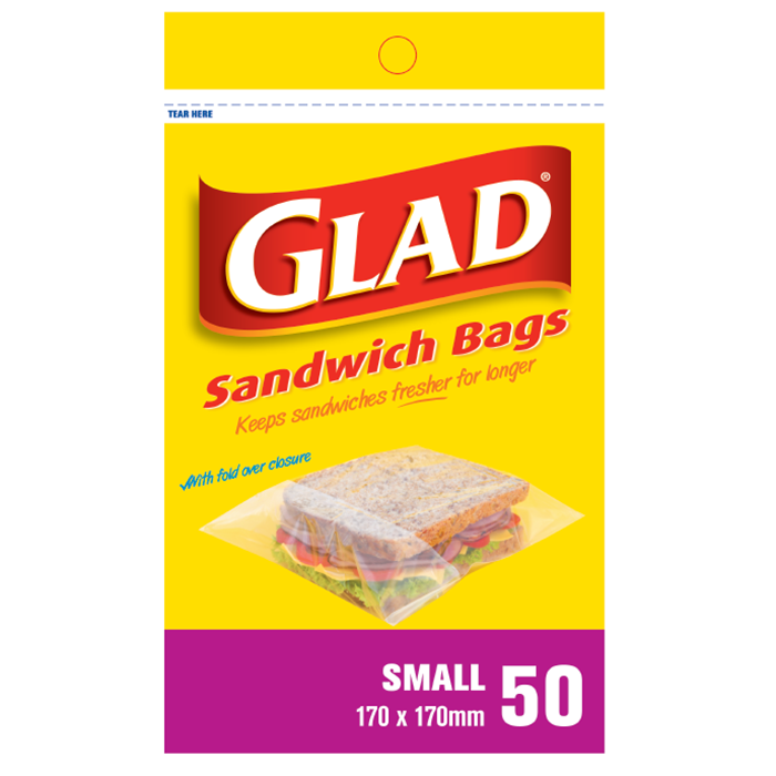 Glad® Sandwich Bag Small 50’s – 170mm x 170mm